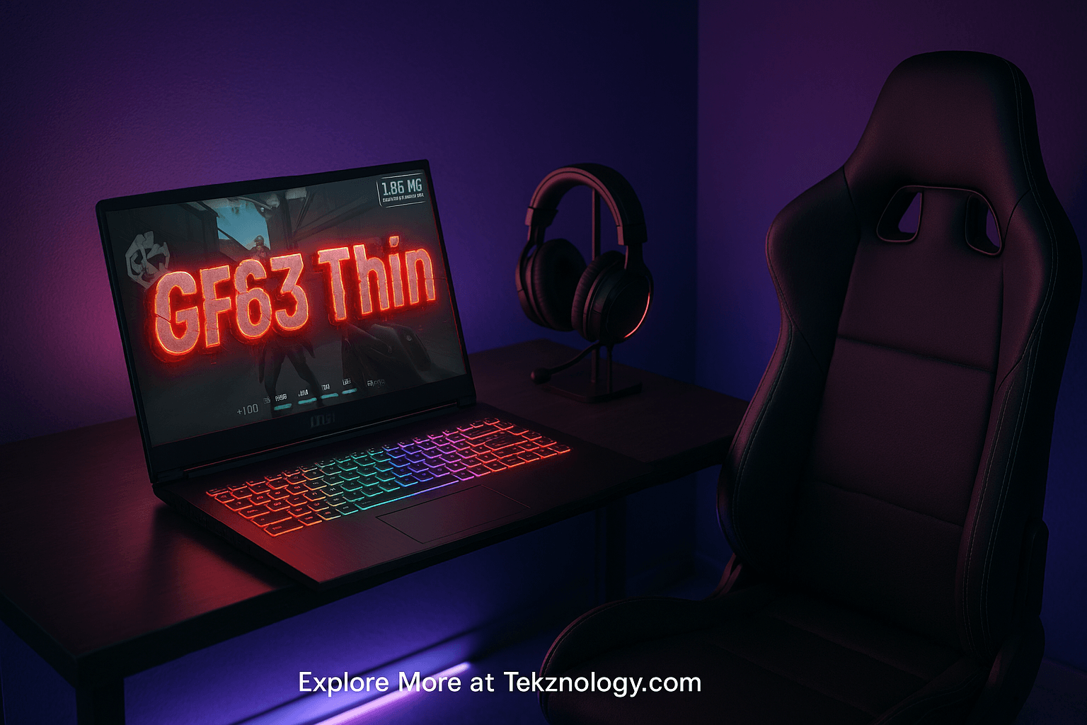 MSI GF63 Thin with RTX 3050 and lightweight design