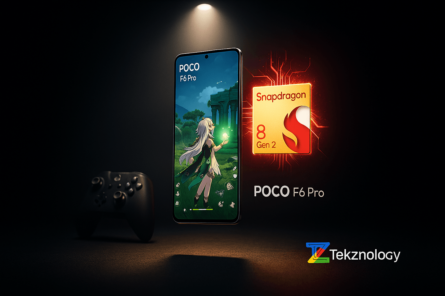 POCO F6 Pro showing high specs with beautiful gaming visuals