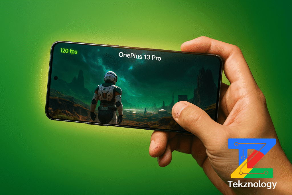 OnePlus 13 Pro showing OxygenOS and smooth gaming UI