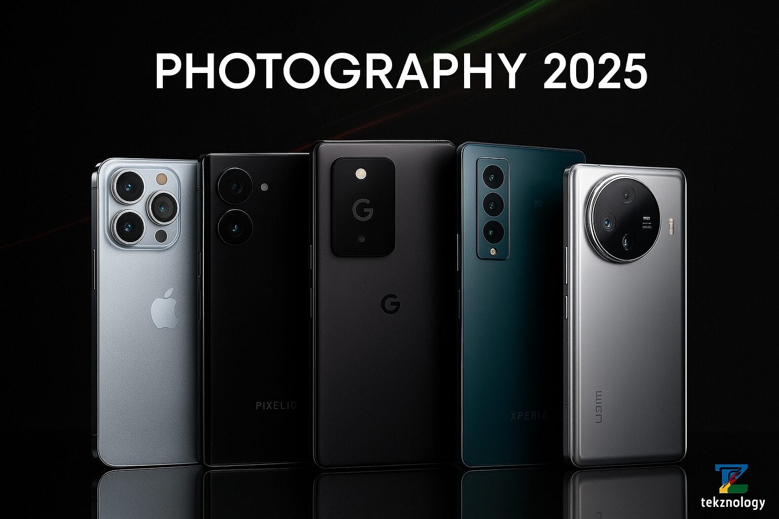 Best Smartphones for Photography 2025 hero lineup featuring iPhone 17 Pro Max, Galaxy S25 Ultra, Pixel 10 Pro, Xperia 1 V, Mi 14 Pro”
