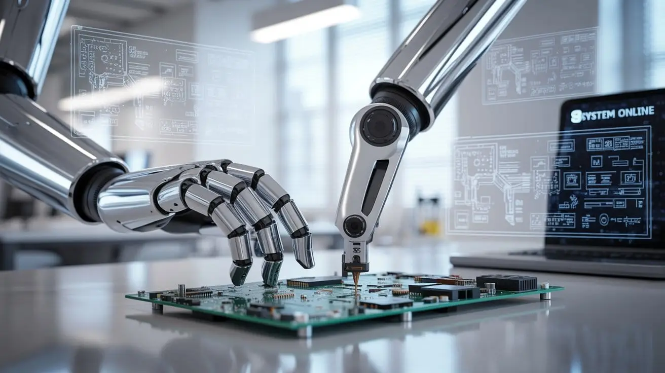 AI assistant interacting with user in a futuristic setting — advanced AI integration in daily tasks
