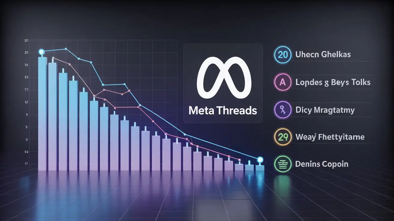 Meta Threads Ai Active Users and AI Features 2025 Infographic