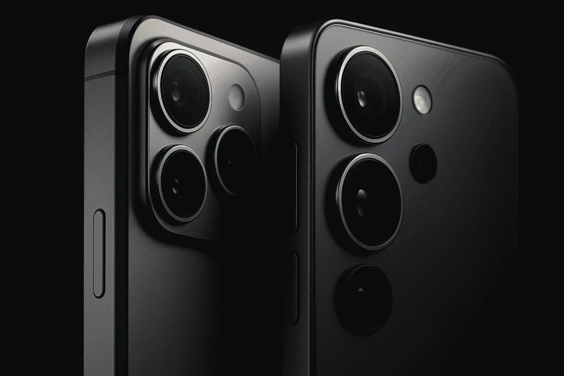 iPhone 17 Pro Max vs Samsung S25 Ultra camera design close-up