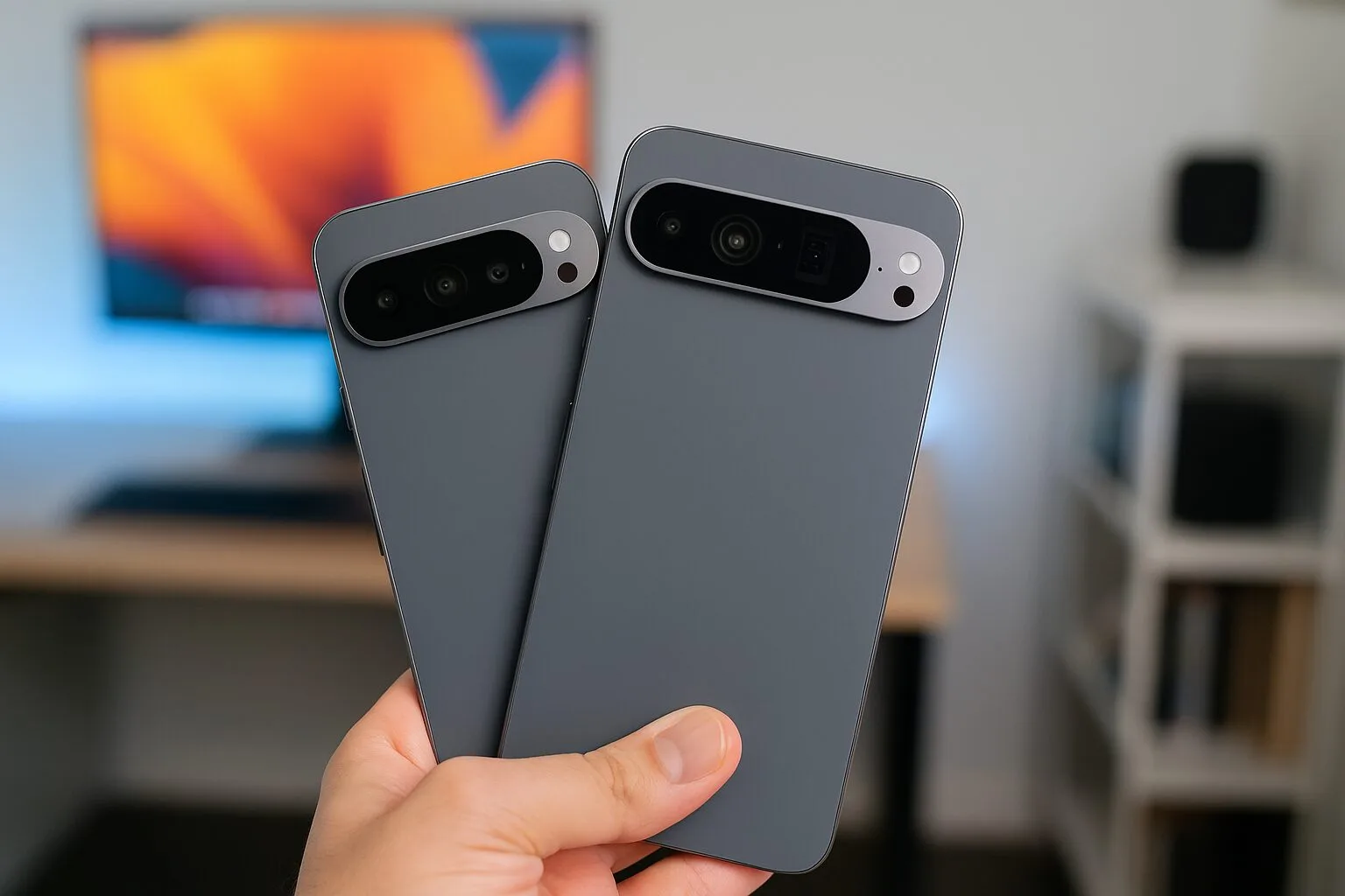 Google Pixel 10 camera module macro showing lens detail