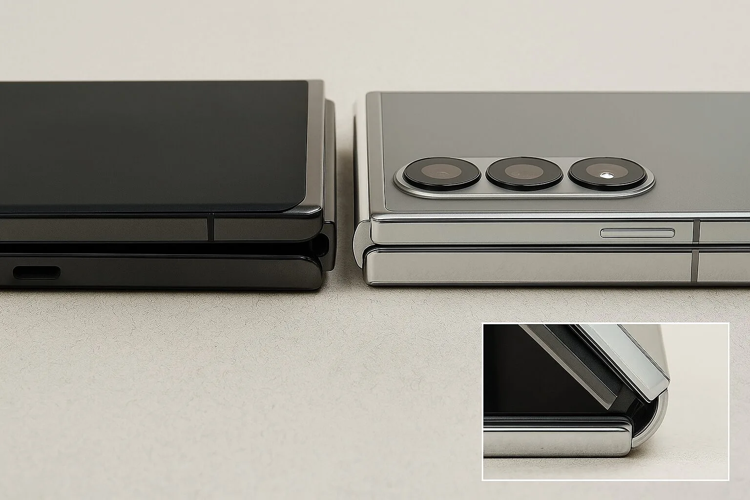Foldable phones 2025 square format showing dual foldable design