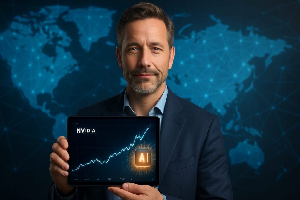 Investor tracking Nvidia stock performance in AI-powered markets