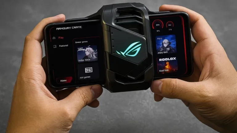 ASUS ROG Phone 9 Pro front and rear with AniMe Vision LED and 6.78-inch E6 AMOLED display — gaming phone 2025.