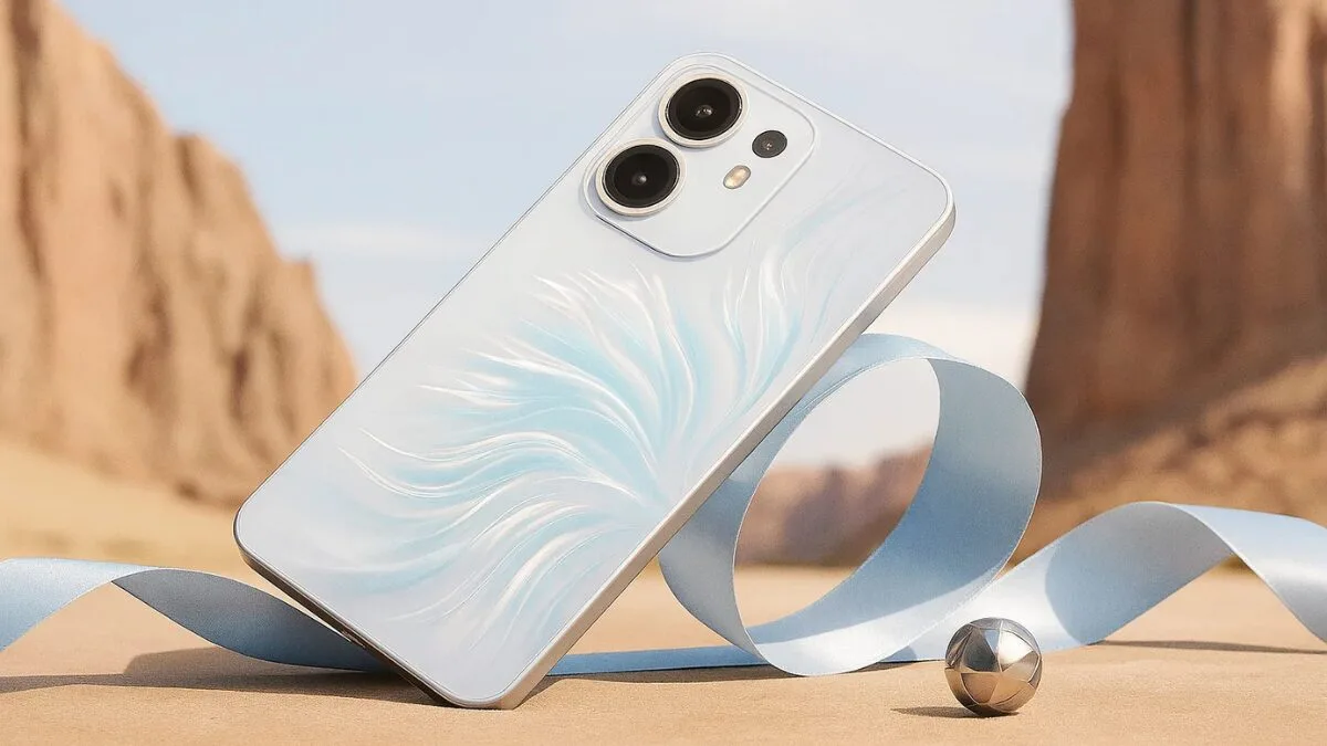 OPPO Reno14 held outdoors, capturing detail and design