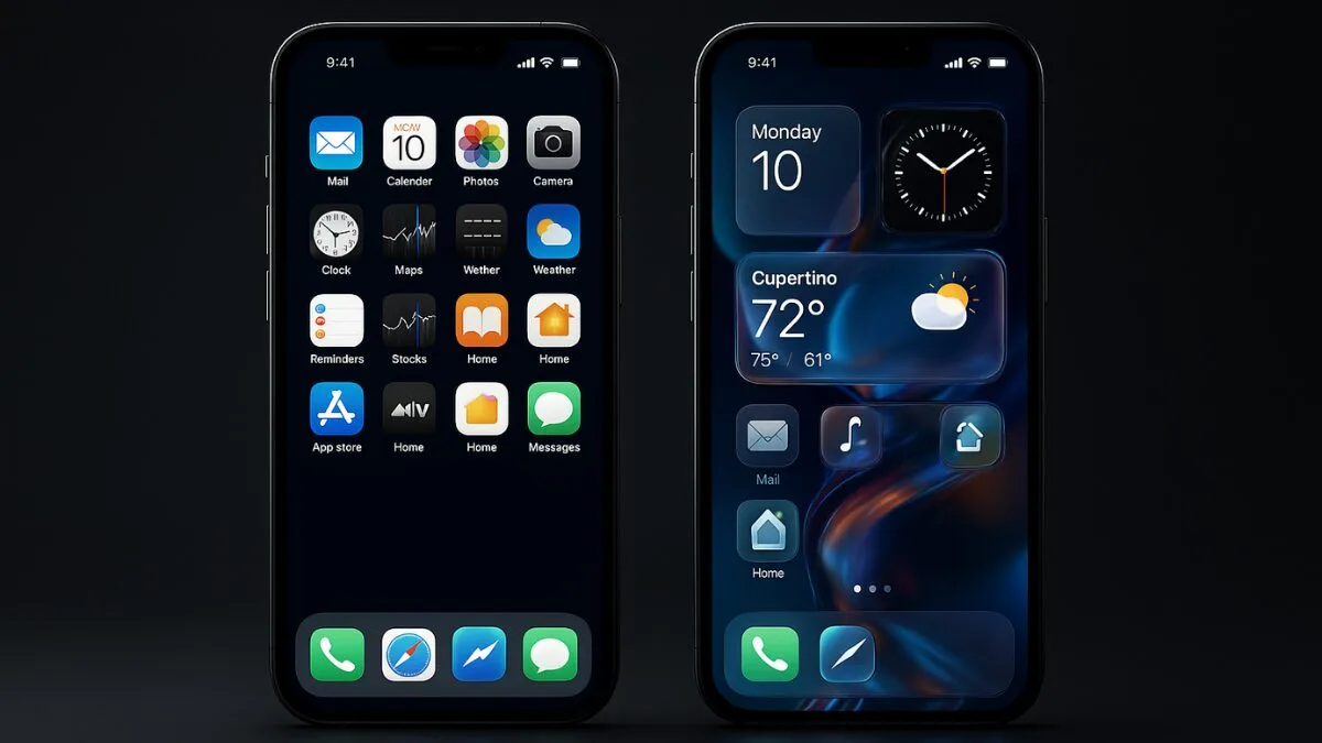 iOS 26 vs iOS 18 side-by-side comparison
