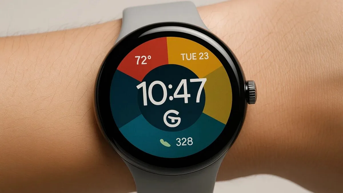 Pixel Watch 4 on wrist — Wear OS 6