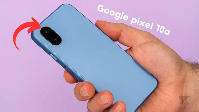 Google Pixel 10a in hand showing design