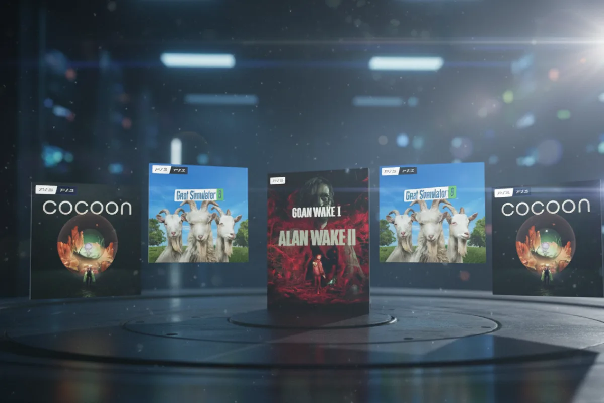 PlayStation Plus October series: Alan Wake 2, Goat Simulator 3 and Cocoon arrive for members, PlayStation Plus October, Alan Wake 2 PS Plus, Goat Simulator 3 PS5, Cocoon PS5, PS Plus monthly games